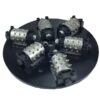 11 Inch 270mm Bush Hammering Tools Plate with 6 Rollers 45 Pins for Stone Concrete tool for stone wheel disc