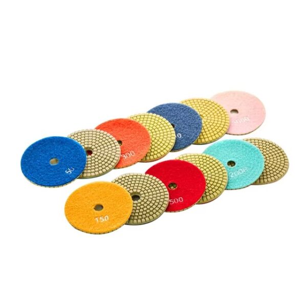 100mm 4 inch wet granite tools polishing pads Metal Wet Polishing Pads For  Stone - Image 6
