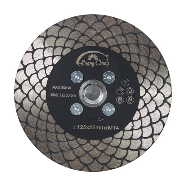 saw blade mesh double sided marble stone cutting grinding disc with flange